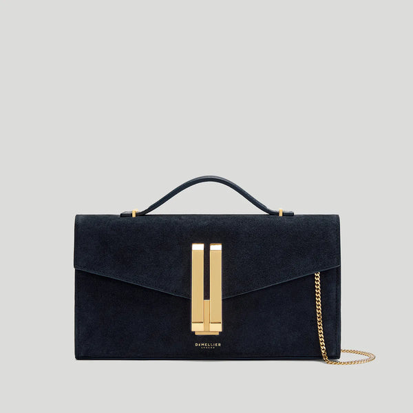 The Vancouver Clutch Midnight Blue Suede
