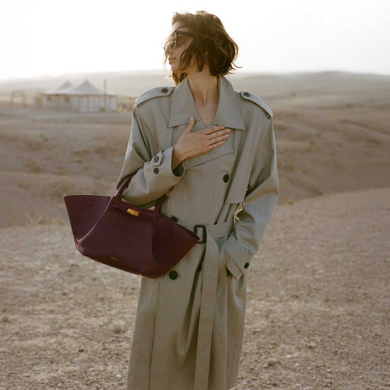 The Midi New York Burgundy Suede & Burgundy Smooth