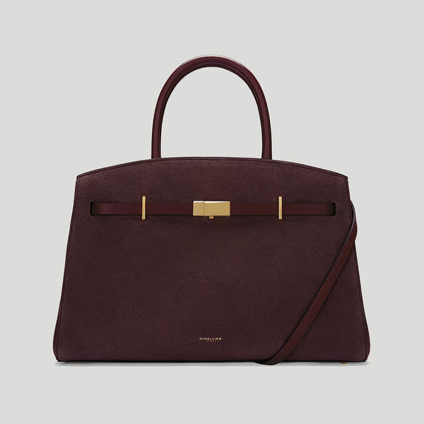 The Midi Hudson Burgundy Suede & Burgundy Smooth