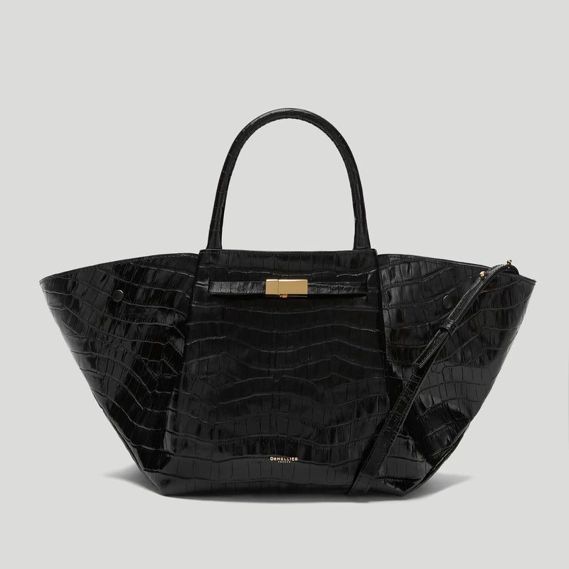 The Midi New York Black Croc-Effect