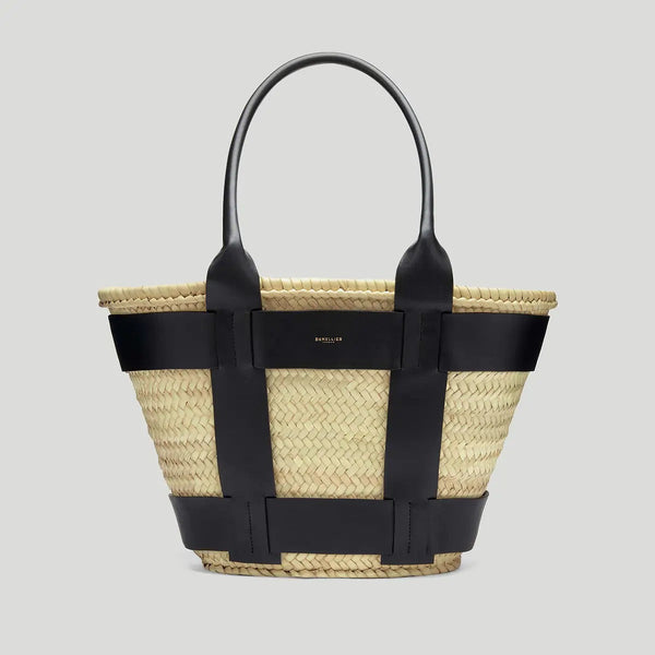 The Santorini Natural Basket Black Smooth
