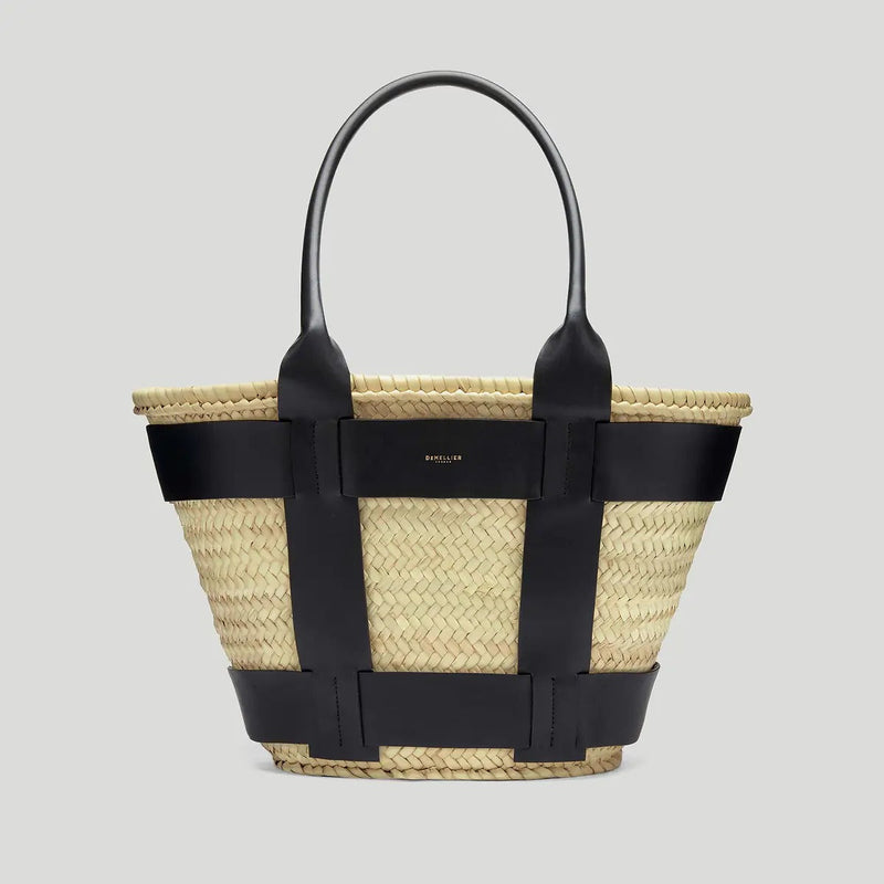 The Santorini Natural Basket Black Smooth