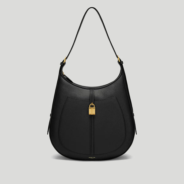 The Siena Hobo Black Small Grain