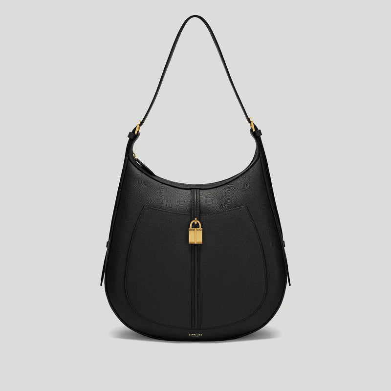 The Siena Hobo Black Small Grain