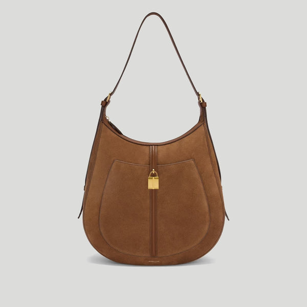 The Siena Hobo Deep Tan Suede & Deep Tan Small Grain