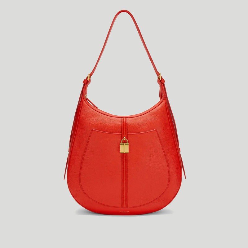 The Siena Hobo Poppy Red Small Grain