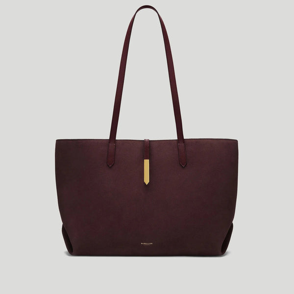 The Tokyo Tote Burgundy Suede & Burgundy Smooth