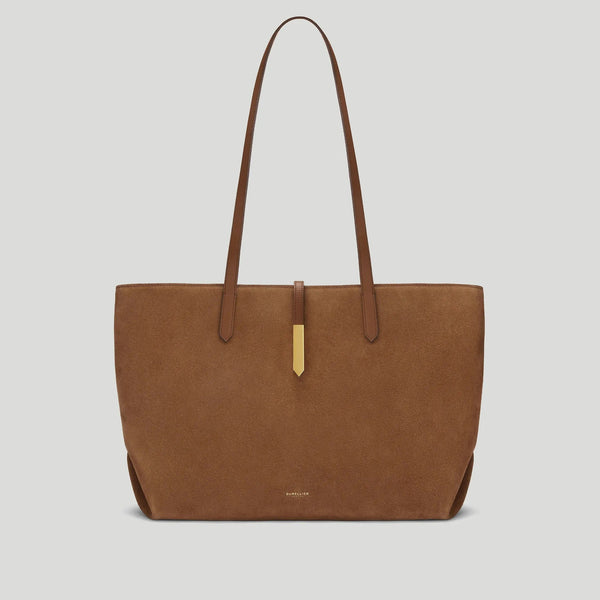 The Tokyo Tote Deep Tan Suede & Deep Tan Smooth