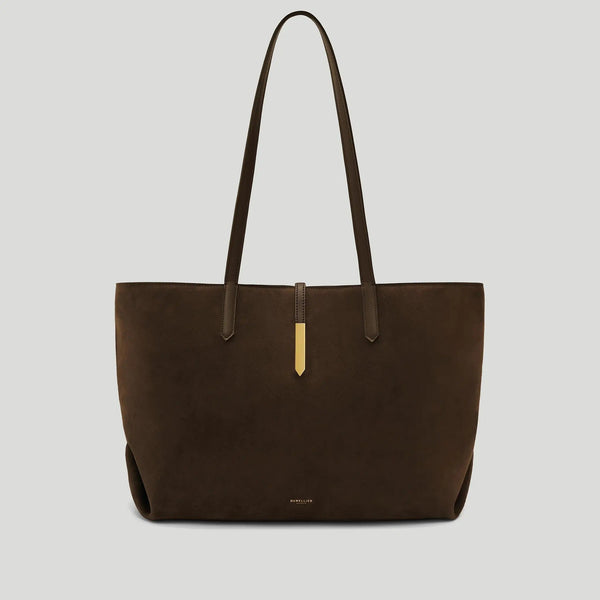 The Tokyo Tote Mocha Suede & Mocha Smooth