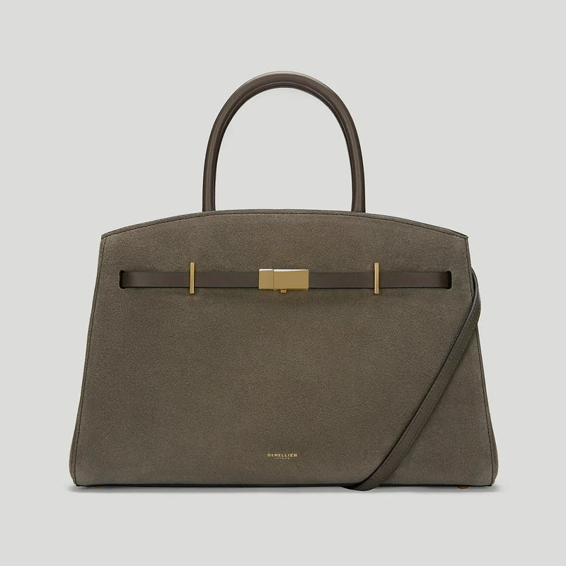 The Midi Hudson Deep Olive Suede & Deep Olive Smooth